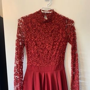 Size Small Rust-Red Skater Dress/Romper
